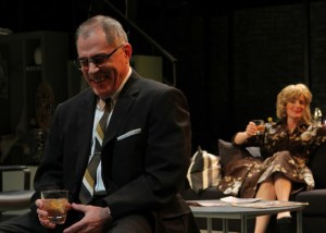 Frankie and Johnny in the Claire de Lune Director James Detmar (left) as Vince Lombardi in the History Theatre's 2012 production of Lombardi. Photo by Scott Pakudaitis.