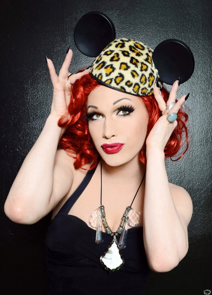 Jinx Monsoon models the classic Mickey Mouse hat.